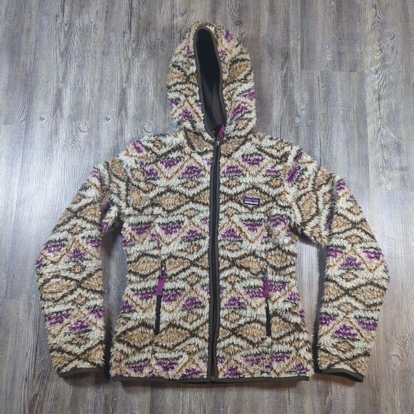 Patagonia Retro-X Women's Small Deep Pile Hoody Fleece Jacket Small Full Zip - Picture 1 of 14